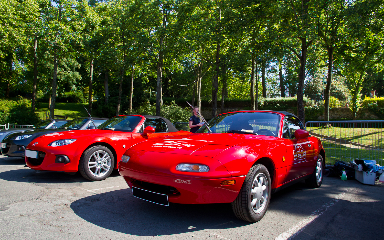 25 ans de la Mazda MX-5 aux 24 Heures du Mans 2014 - Parade des pilotes