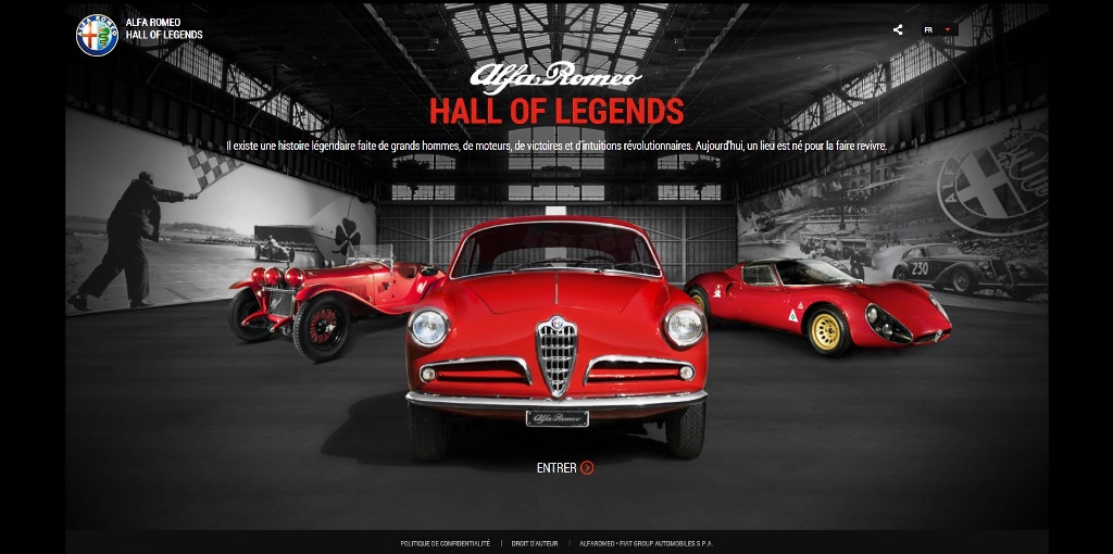 Alfa Romeo, musée virtuel, Hall of Legends