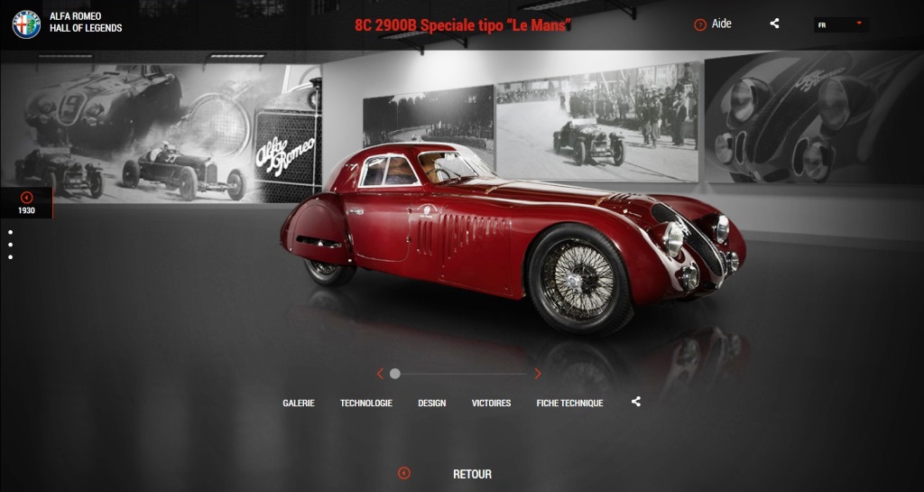 Alfa Romeo, musée virtuel, Hall of Legends
