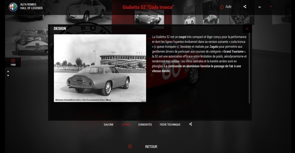 Alfa Romeo, musée virtuel, Hall of Legends