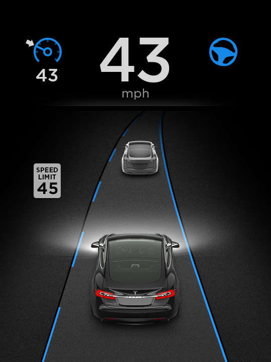Tesla mode Autopilot v7