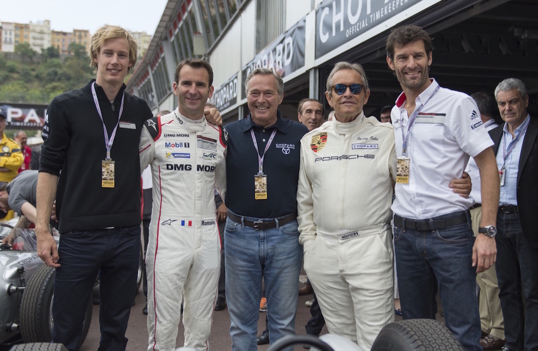 Brendon Hartley, Romain Dumas; Chopard Karl-Friedrich Scheufele; Jacky Ickx et Mark Webber