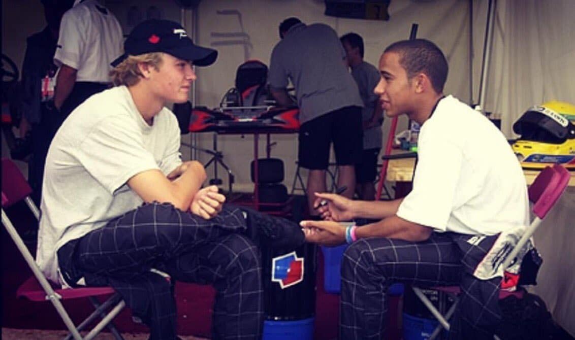 Nico Rosberg & Lewis Hamilton - karting