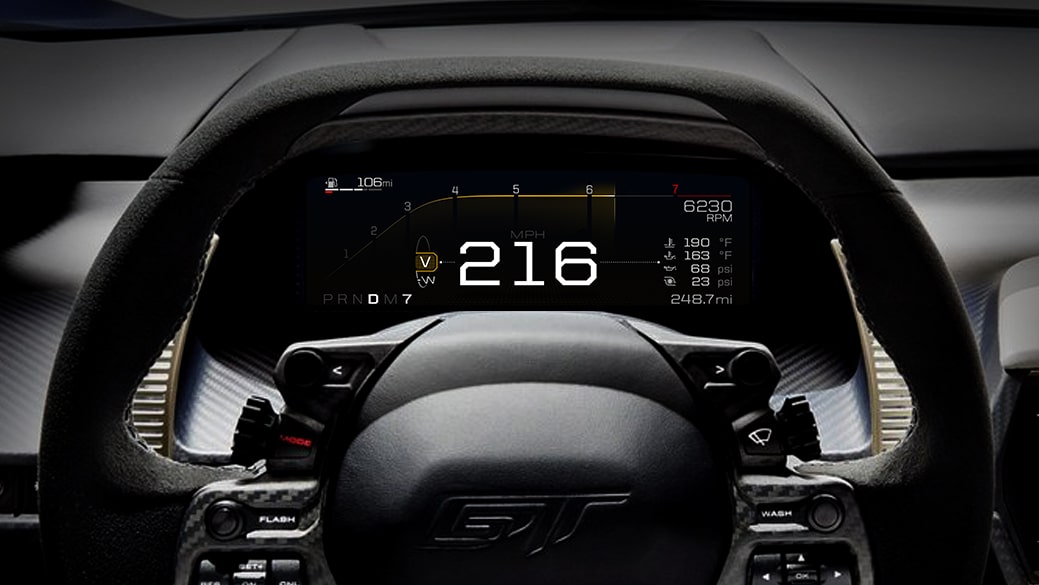 Ford GT digital dash board