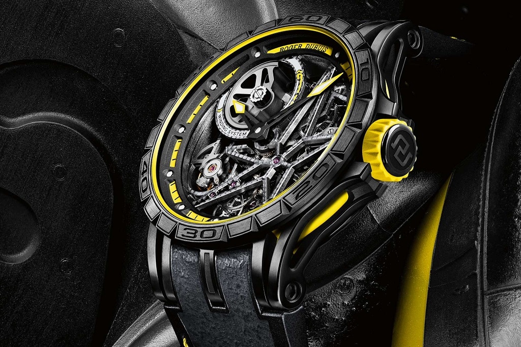 Roger Dubuis Excalibur Spider Pirelli Squelette Automatique Yellow edition