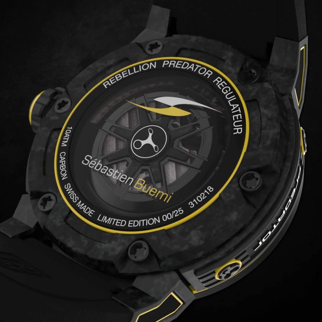 Rebellion Predator 2.0 Regulator Power Reserve Sebastien Buemi Limited edition