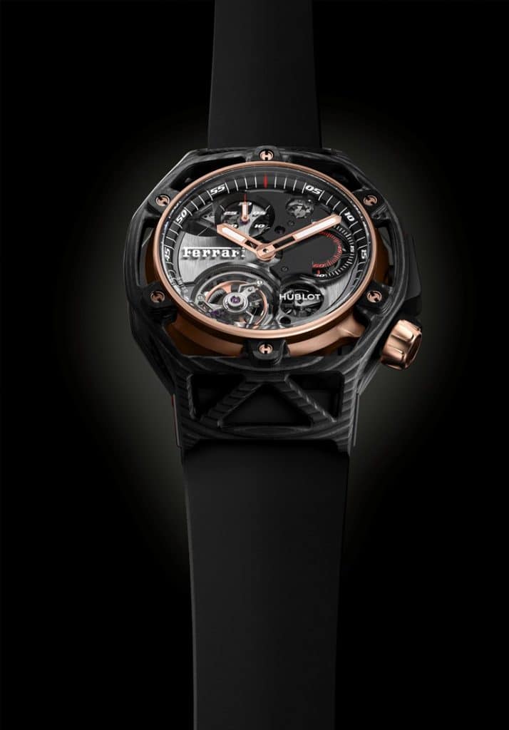 Hublot Techframe Ferrari 70 Years Carbone Peek & King Gold Tourbillon Chronograph