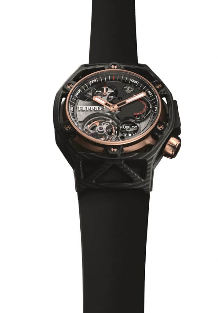 Hublot Techframe Ferrari 70 Years Carbone Peek & King Gold Tourbillon Chronograph