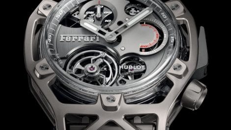 Hublot Techframe Ferrari Tourbillon Chronograph Sapphire White Gold