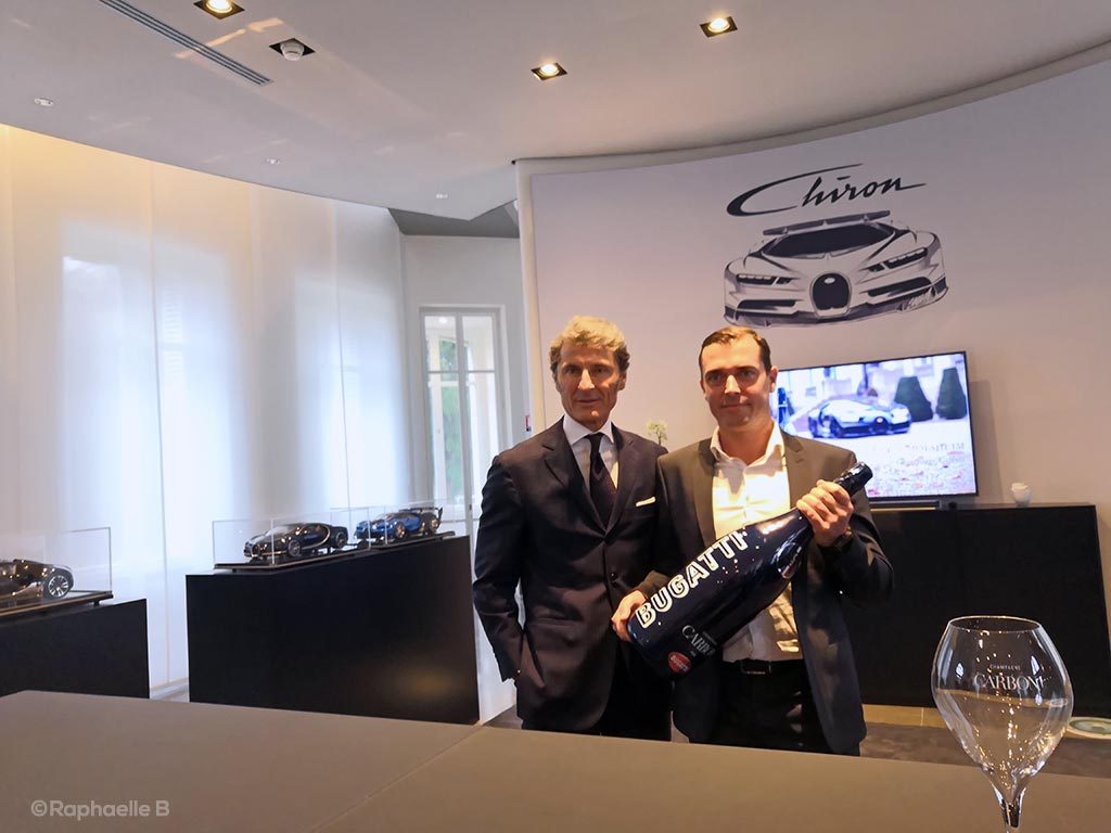 Signature partenariat Bugatti - Champagne Carbon à Molsheim