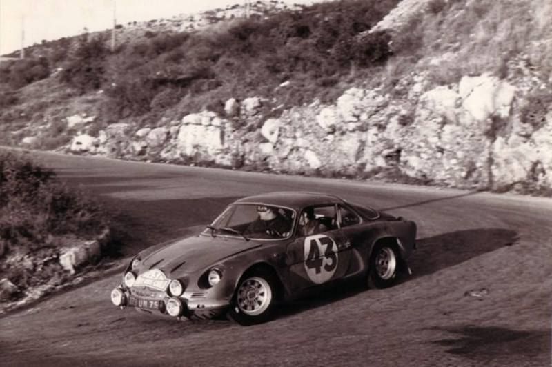 Alpine A110 1300 Gerard Larrousse-Marcel Callewaert - Rallye de Monte-Carlo 1968