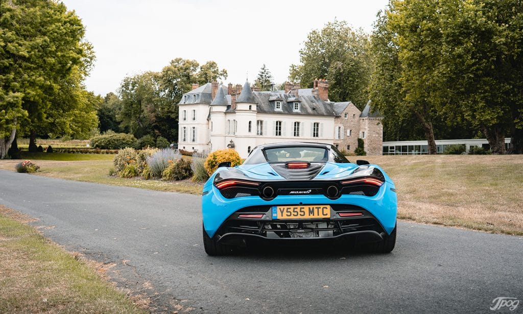 Mclaren 720S Spyder, arrière.