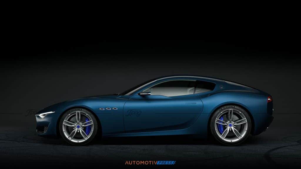 Maserati Alfieri profil bleu