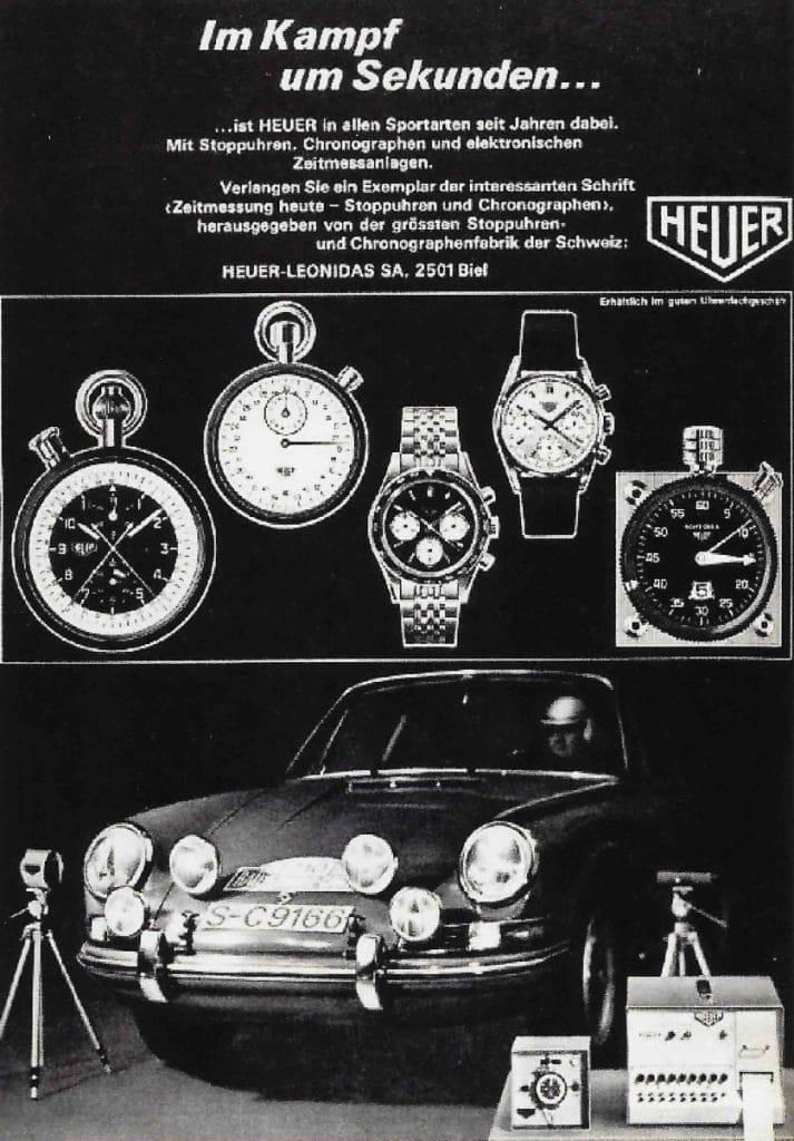 Pub Heuer avec Porsche 356