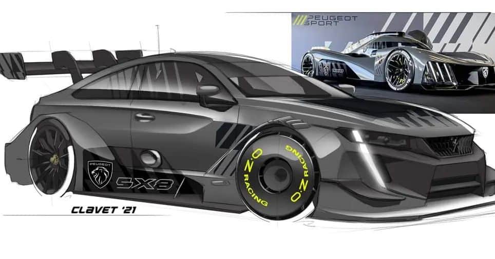 Peugeot 5X8 Sketch Clavet design