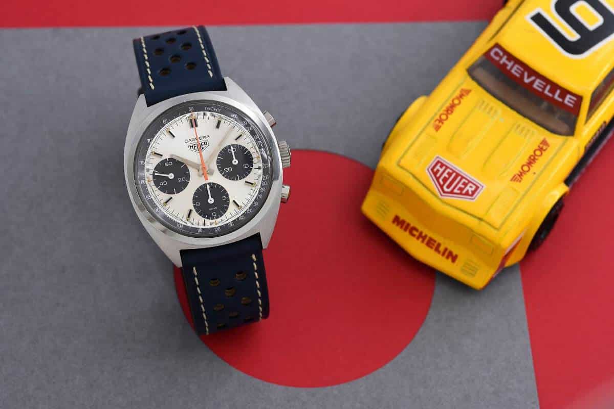 HEUER CHRONOGRAPHE CARRERA TRICOMPAX SILVER & BLACK PANDA