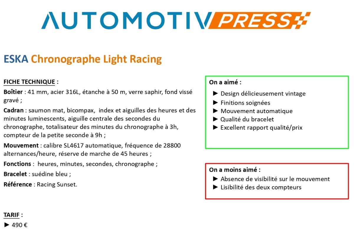 Eska Chronographe Light Racing