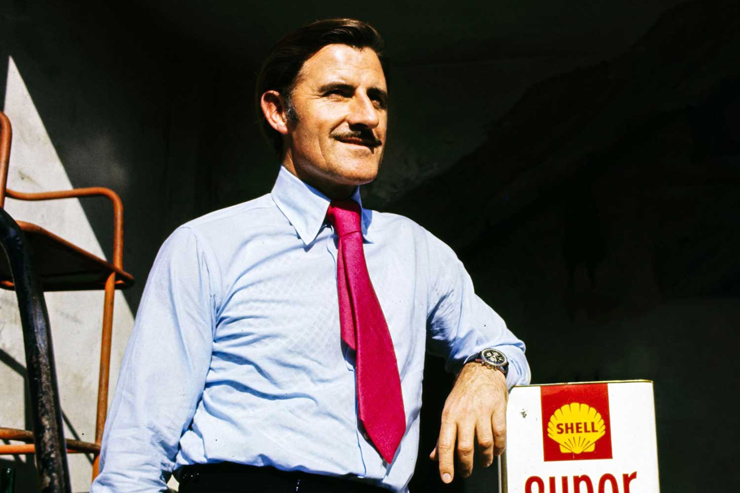 Graham Hill - Breitling Navitimer ref. 806 (Photo by Rainer Schlegelmilch Getty Images)