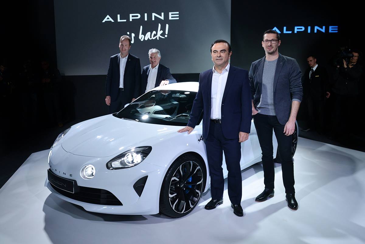 Alpine A110 Vision - Monaco 2016 - Carlos Ghosn - Antony Villain Bernard Ollivier